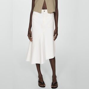 MANGO Asymmetrical denim skirt